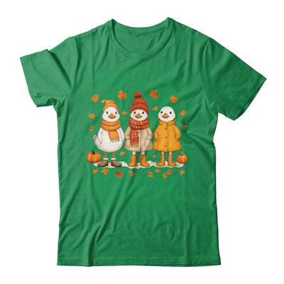Cute Fall Goose Autumn Leaves Cozy Autumn Thanksgiving Shirt & Sweatshirt | teecentury