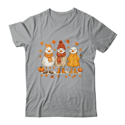 Cute Fall Goose Autumn Leaves Cozy Autumn Thanksgiving Shirt & Sweatshirt | teecentury