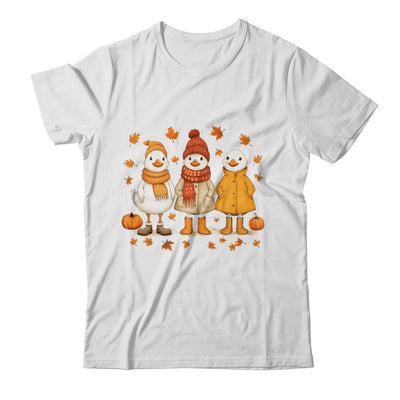 Cute Fall Goose Autumn Leaves Cozy Autumn Thanksgiving Shirt & Sweatshirt | teecentury