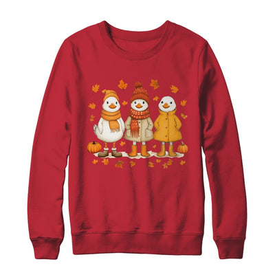 Cute Fall Goose Autumn Leaves Cozy Autumn Thanksgiving Shirt & Sweatshirt | teecentury