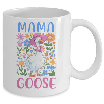 Cute Floral Mama Goose Coquette Mother's Day Goose Lover Mug | teecentury