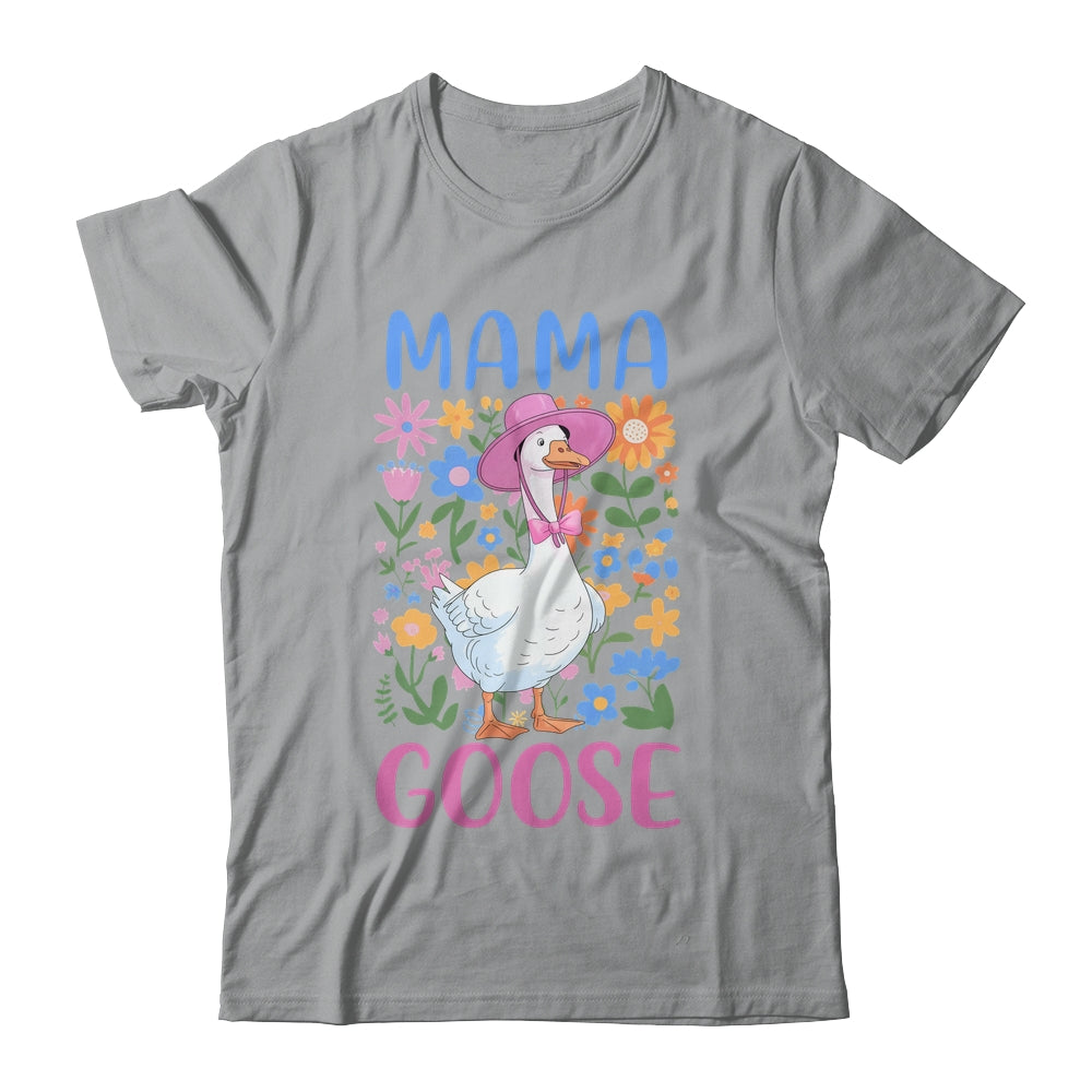 Cute Floral Mama Goose Coquette Mother's Day Goose Lover Shirt & Tank Top | teecentury