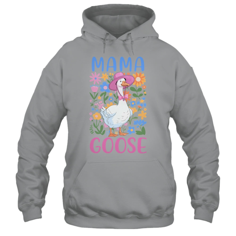 Cute Floral Mama Goose Coquette Mother's Day Goose Lover Shirt & Tank Top | teecentury