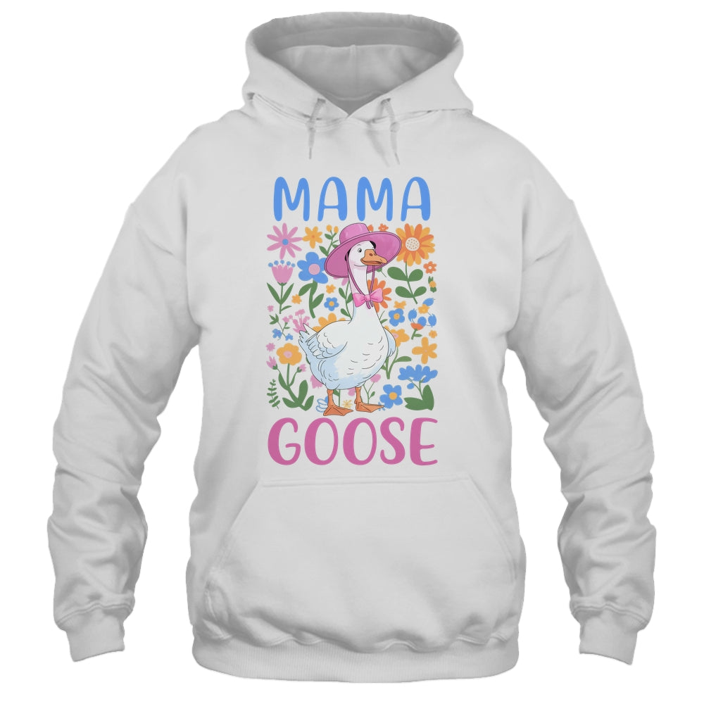 Cute Floral Mama Goose Coquette Mother's Day Goose Lover Shirt & Tank Top | teecentury