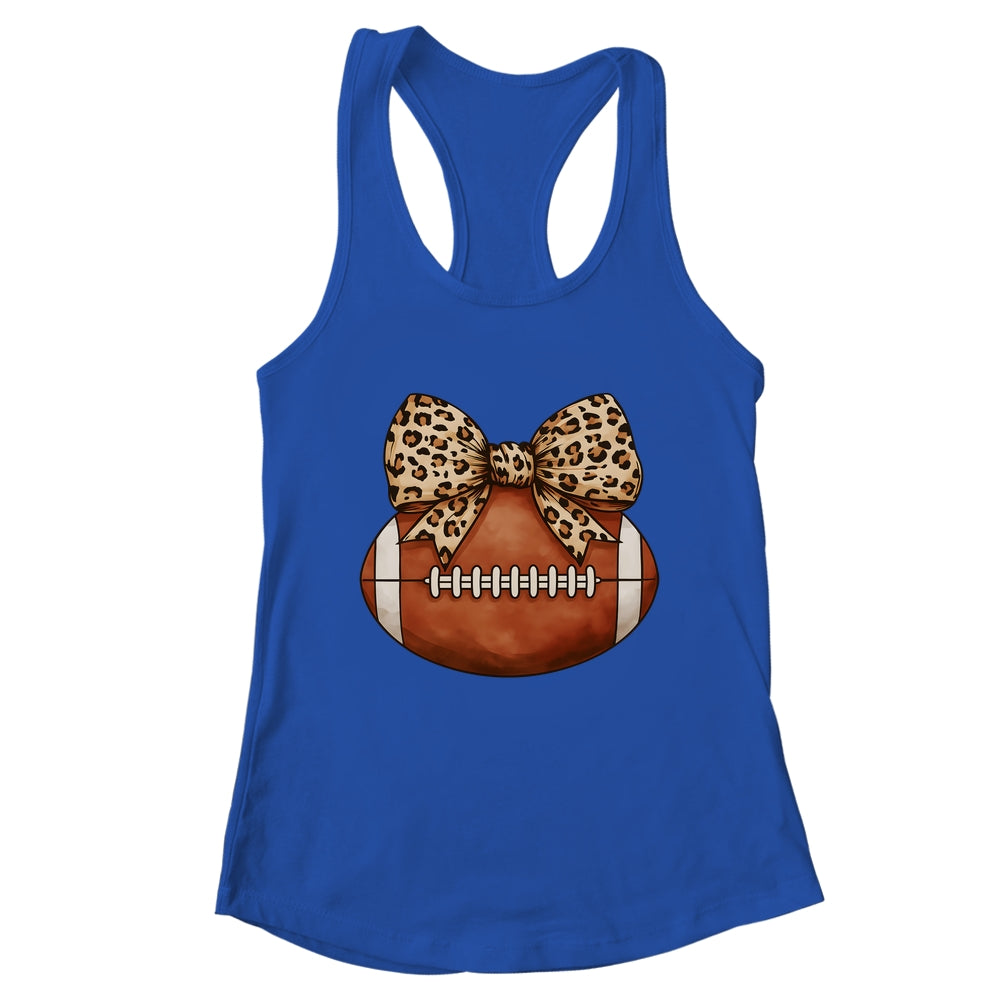 Cute Football Coquette Bow Cute Football Mom Women Girl Shirt & Tank Top | teecentury