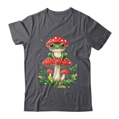 Cute Frog On Mushroom Cartoon Aesthetic Art Garden Lover Shirt & Tank Top | teecentury