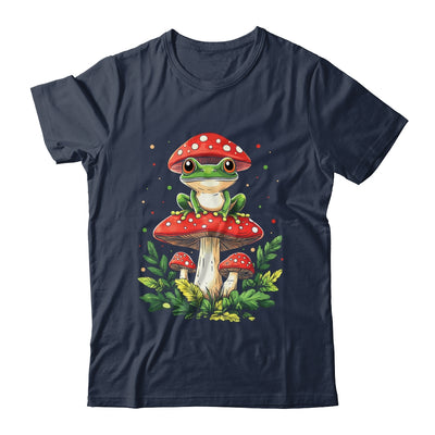 Cute Frog On Mushroom Cartoon Aesthetic Art Garden Lover Shirt & Tank Top | teecentury