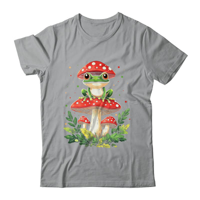 Cute Frog On Mushroom Cartoon Aesthetic Art Garden Lover Shirt & Tank Top | teecentury