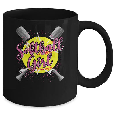 Cute Funny Softball Player Fan Softball Girl Mug | teecentury