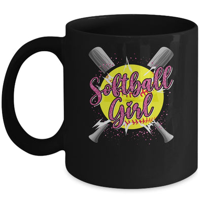 Cute Funny Softball Player Fan Softball Girl Mug | teecentury