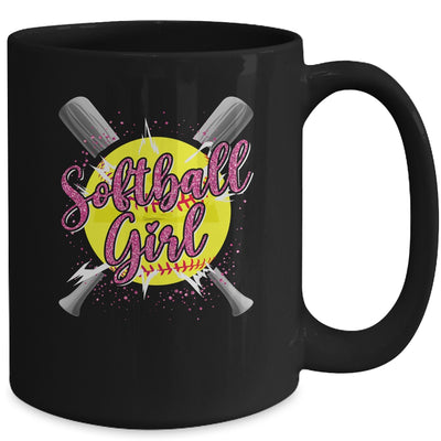 Cute Funny Softball Player Fan Softball Girl Mug | teecentury