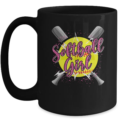 Cute Funny Softball Player Fan Softball Girl Mug | teecentury