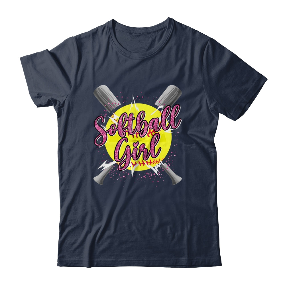 Cute Funny Softball Player Fan Softball Girl Shirt & Tank Top | teecentury