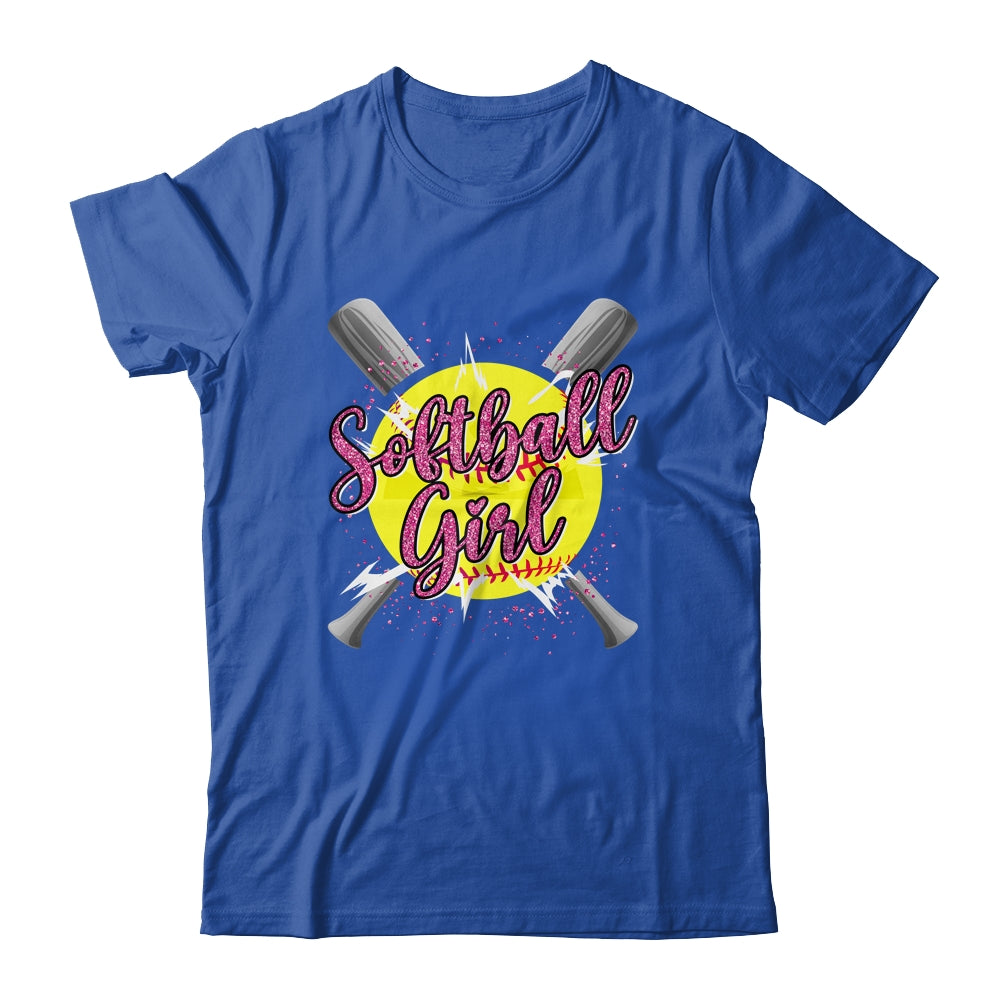 Cute Funny Softball Player Fan Softball Girl Shirt & Tank Top | teecentury