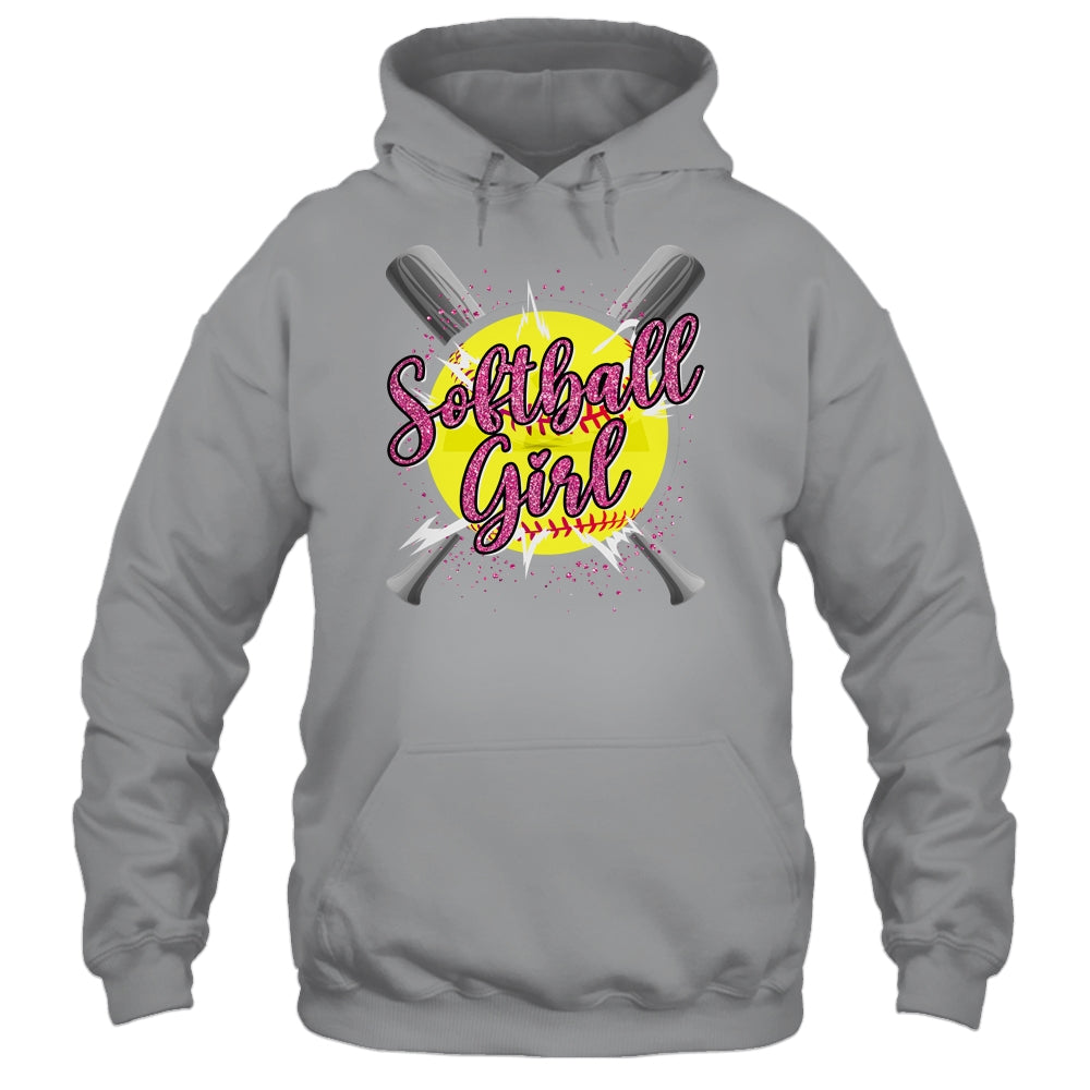 Cute Funny Softball Player Fan Softball Girl Shirt & Tank Top | teecentury