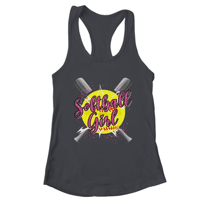 Cute Funny Softball Player Fan Softball Girl Shirt & Tank Top | teecentury
