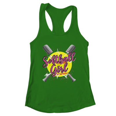 Cute Funny Softball Player Fan Softball Girl Shirt & Tank Top | teecentury