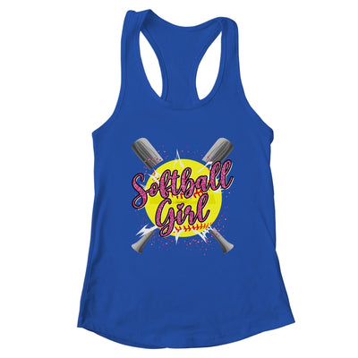 Cute Funny Softball Player Fan Softball Girl Shirt & Tank Top | teecentury