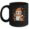 Cute Ghost Drinking Coffee Halloween Ghost Ice Coffee Womens Mug | teecentury
