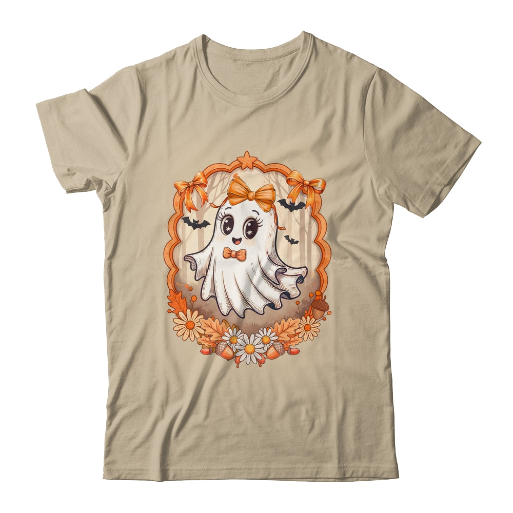 Cute Ghost Fall Halloween Bows Flowers Girly Spooky Season Shirt & Sweatshirt | teecentury