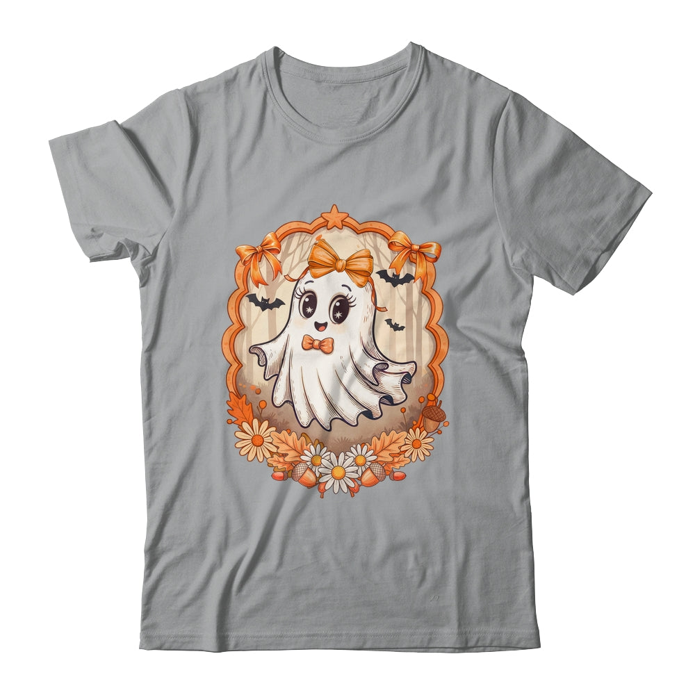 Cute Ghost Fall Halloween Bows Flowers Girly Spooky Season Shirt & Sweatshirt | teecentury