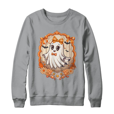 Cute Ghost Fall Halloween Bows Flowers Girly Spooky Season Shirt & Sweatshirt | teecentury