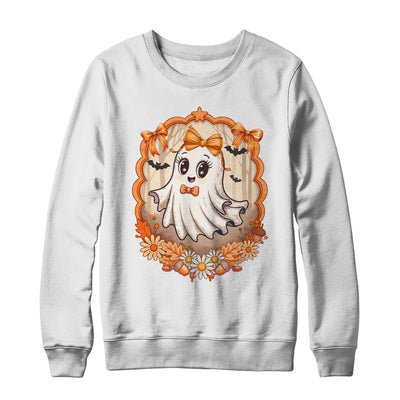 Cute Ghost Fall Halloween Bows Flowers Girly Spooky Season Shirt & Sweatshirt | teecentury
