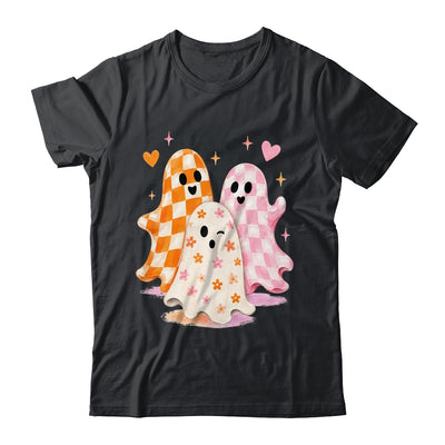 Cute Ghost Halloween Flower Checkered Coquette Spooky Season Shirt & Sweatshirt | teecentury