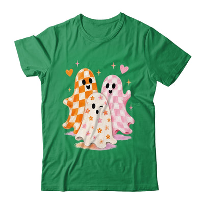 Cute Ghost Halloween Flower Checkered Coquette Spooky Season Shirt & Sweatshirt | teecentury