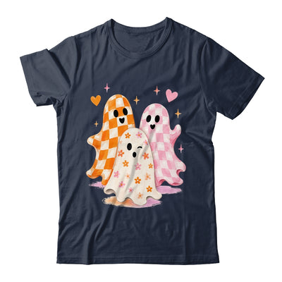 Cute Ghost Halloween Flower Checkered Coquette Spooky Season Shirt & Sweatshirt | teecentury