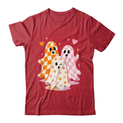 Cute Ghost Halloween Flower Checkered Coquette Spooky Season Shirt & Sweatshirt | teecentury