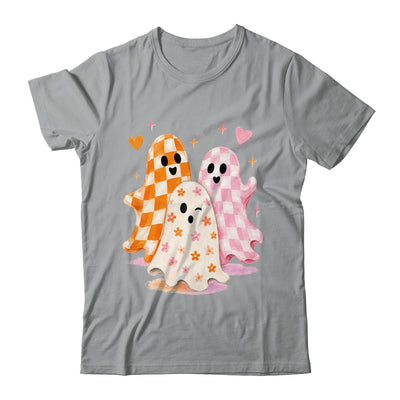 Cute Ghost Halloween Flower Checkered Coquette Spooky Season Shirt & Sweatshirt | teecentury