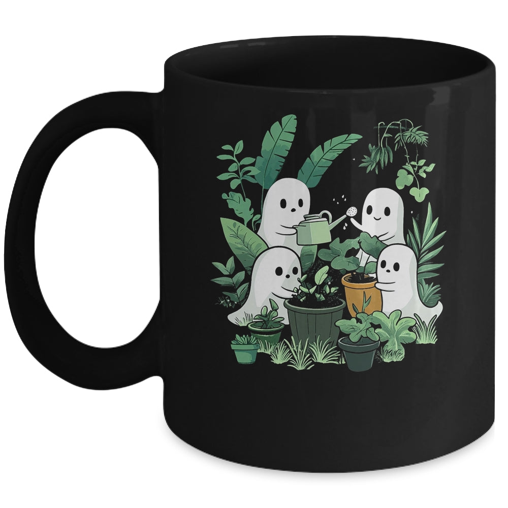 Cute Ghost Plant Lady Mom Halloween Garden Gardening Floral Mug | teecentury
