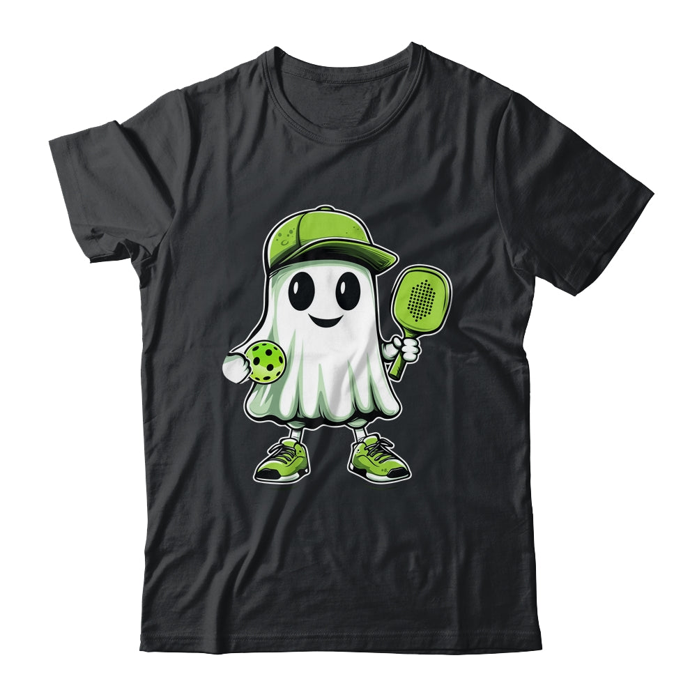 Cute Ghost Playing Pickleball Halloween Paddleball Funny Shirt & Hoodie | teecentury