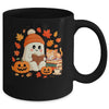 Cute Ghost Reading Book Lovers Autumn Fall Halloween Ghost Mug | teecentury
