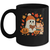 Cute Ghost Reading Book Lovers Autumn Fall Halloween Ghost Mug | teecentury
