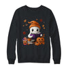 Cute Ghost Reading Book Lovers Halloween Ghost Coffee Women Shirt & Sweatshirt | teecentury