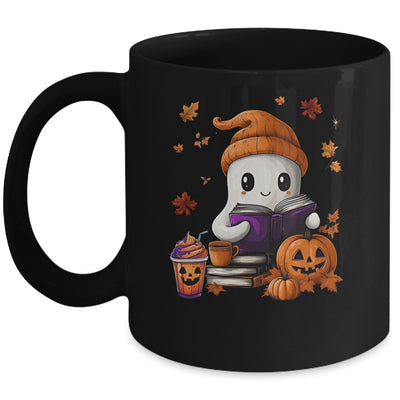 Cute Ghost Reading Book Lovers Halloween Ghost Coffee Women Mug | teecentury