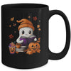 Cute Ghost Reading Book Lovers Halloween Ghost Coffee Women Mug | teecentury