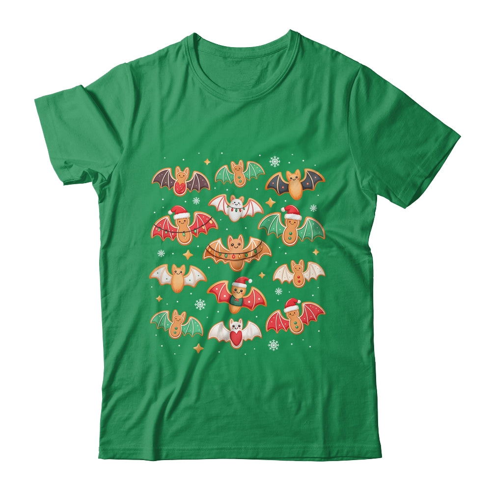 Cute Gingerbread Bats Spooky Christmas Cookie Graphic Shirt & Sweatshirt | teecentury