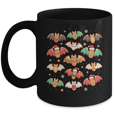 Cute Gingerbread Bats Spooky Christmas Cookie Graphic Mug | teecentury