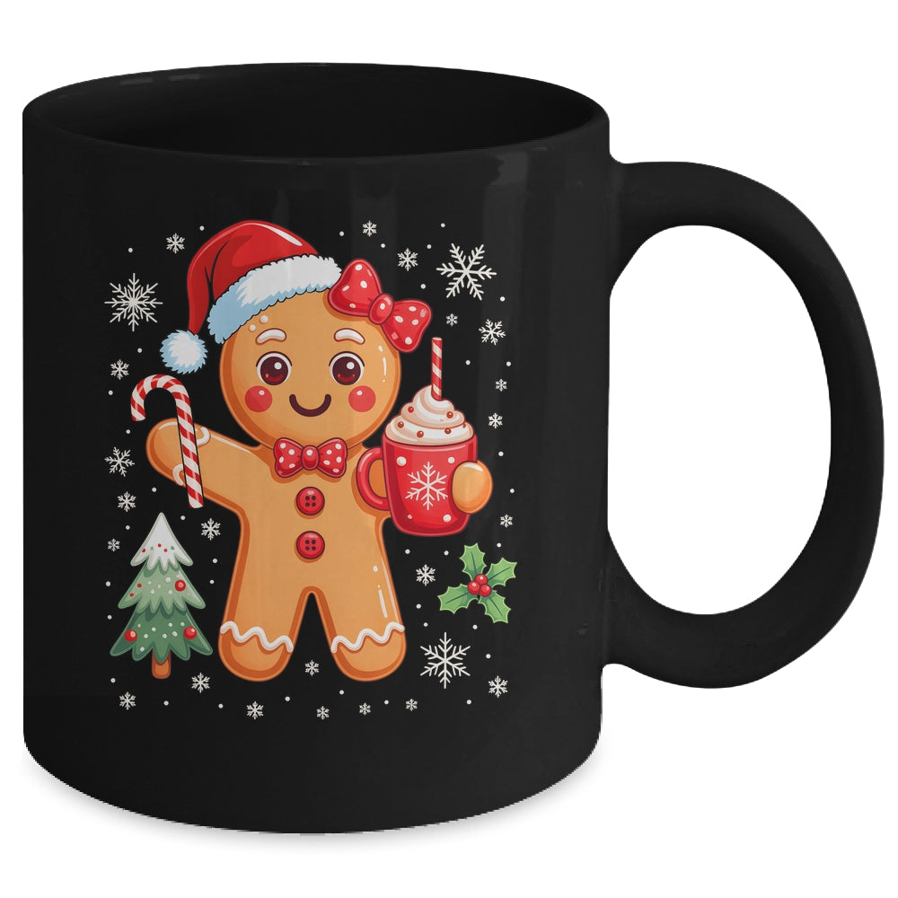 Cute Gingerbread Christmas Snow Xmas For Women Girls Kids Mug | teecentury