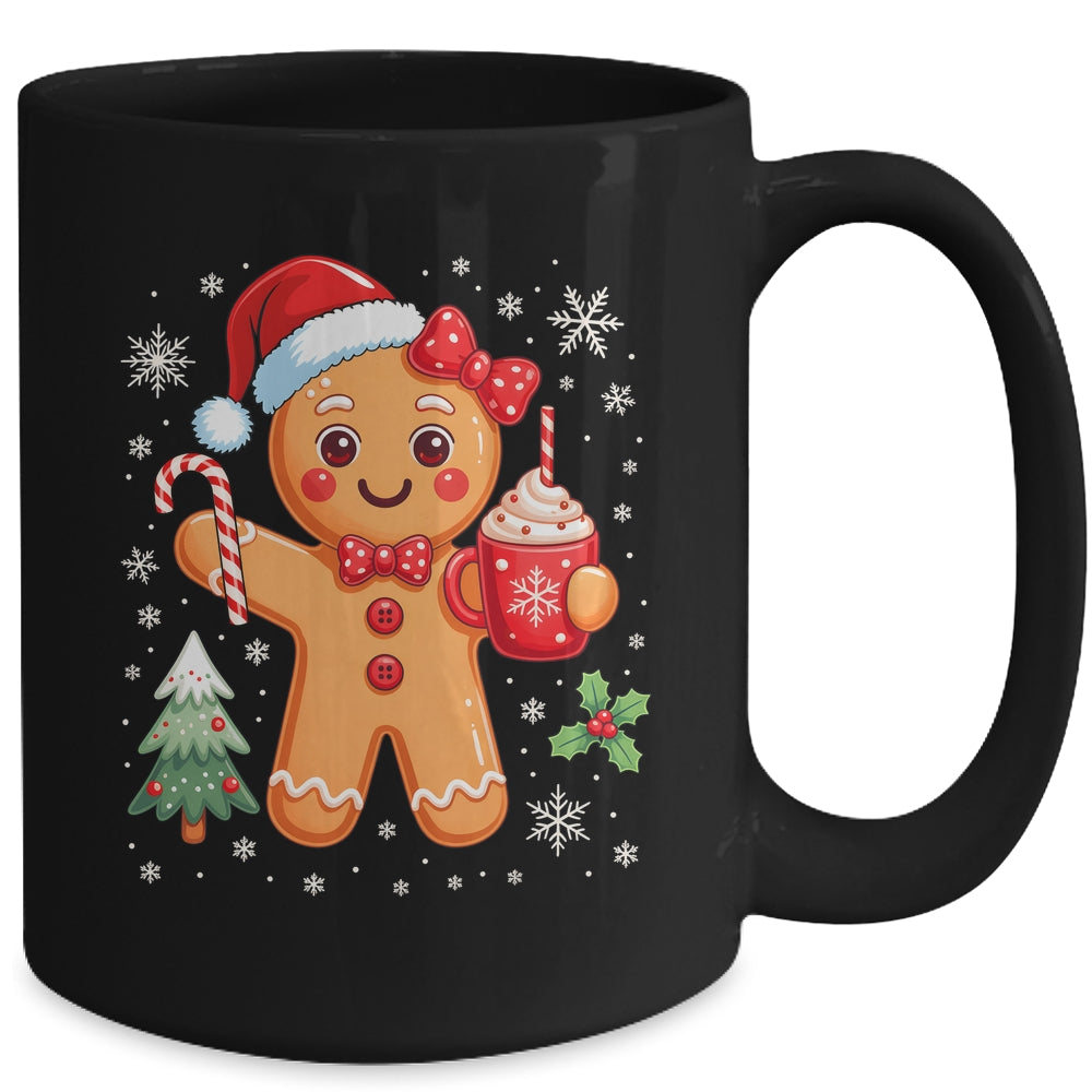 Cute Gingerbread Christmas Snow Xmas For Women Girls Kids Mug | teecentury
