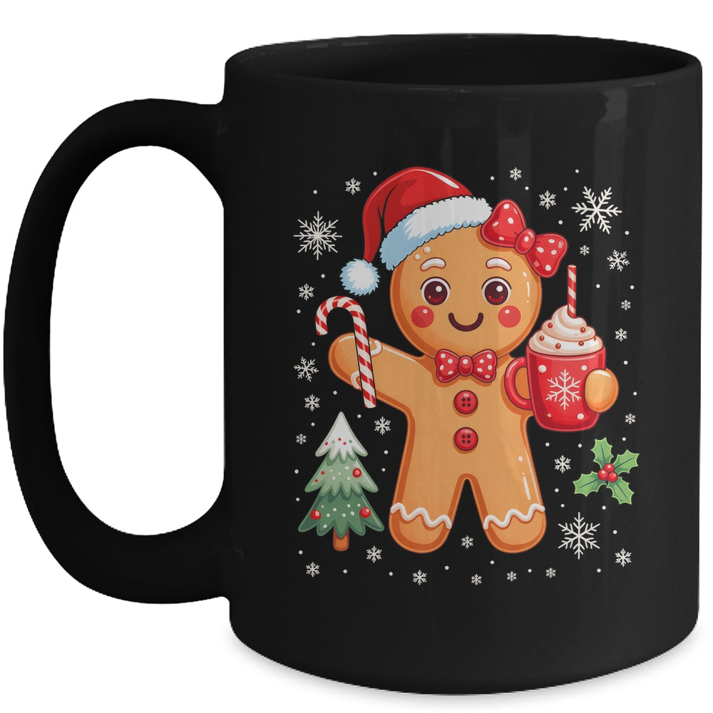 Cute Gingerbread Christmas Snow Xmas For Women Girls Kids Mug | teecentury