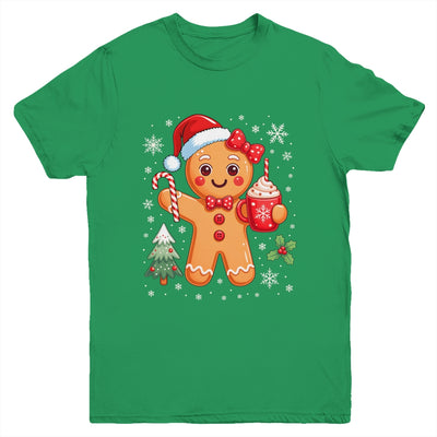 Cute Gingerbread Christmas Snow Xmas For Women Girls Kids Youth Shirt | teecentury