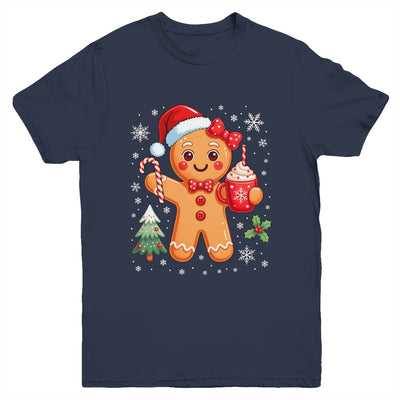 Cute Gingerbread Christmas Snow Xmas For Women Girls Kids Youth Shirt | teecentury