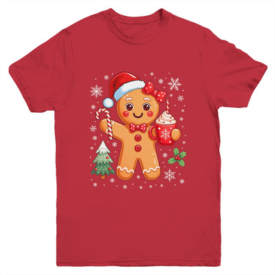 Cute Gingerbread Christmas Snow Xmas For Women Girls Kids Youth Shirt | teecentury