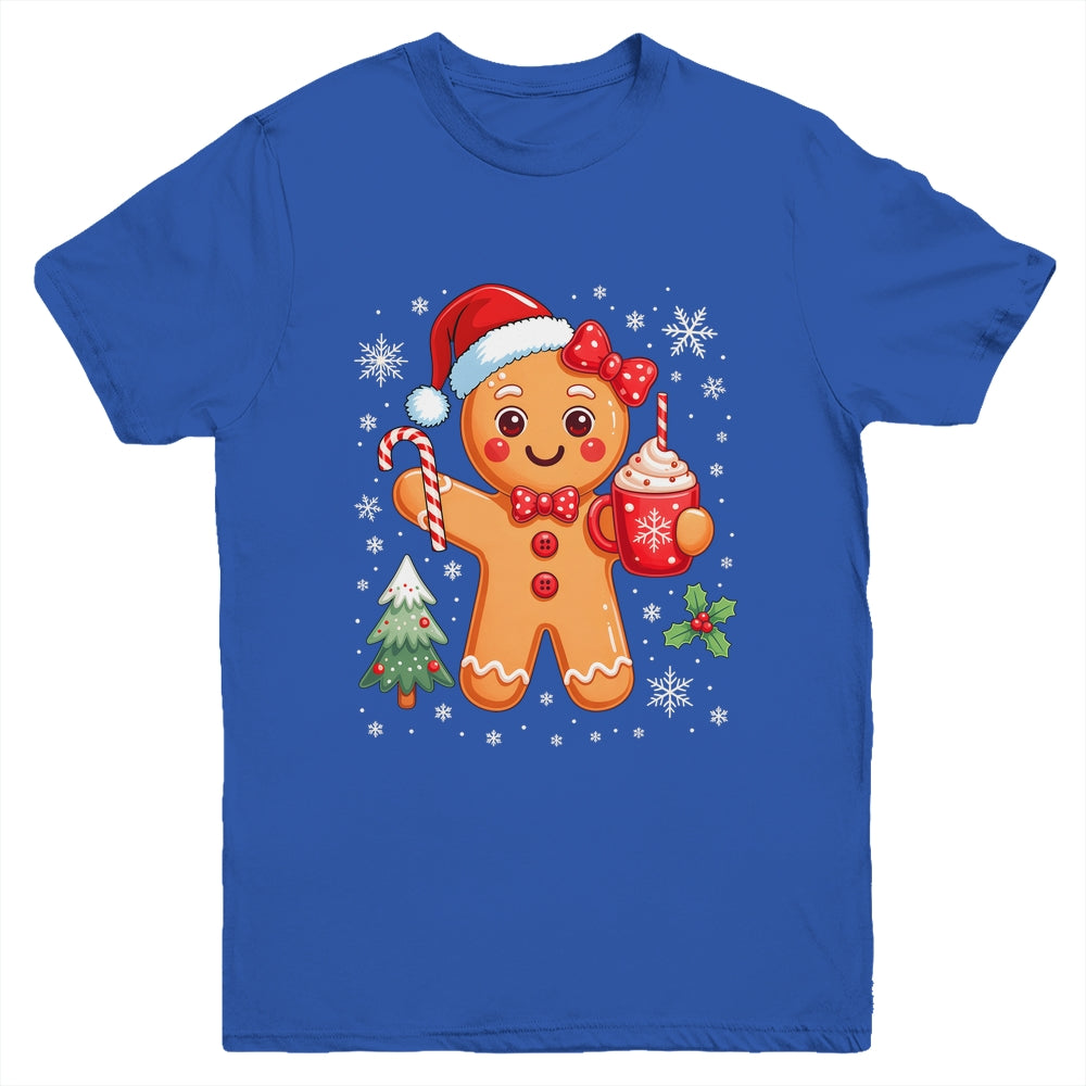 Cute Gingerbread Christmas Snow Xmas For Women Girls Kids Youth Shirt | teecentury