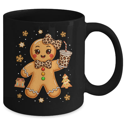 Cute Gingerbread Leopard Coquette Christmas Xmas Girl Women Mug | teecentury