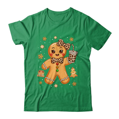 Cute Gingerbread Leopard Coquette Christmas Xmas Girl Women Shirt & Sweatshirt | teecentury